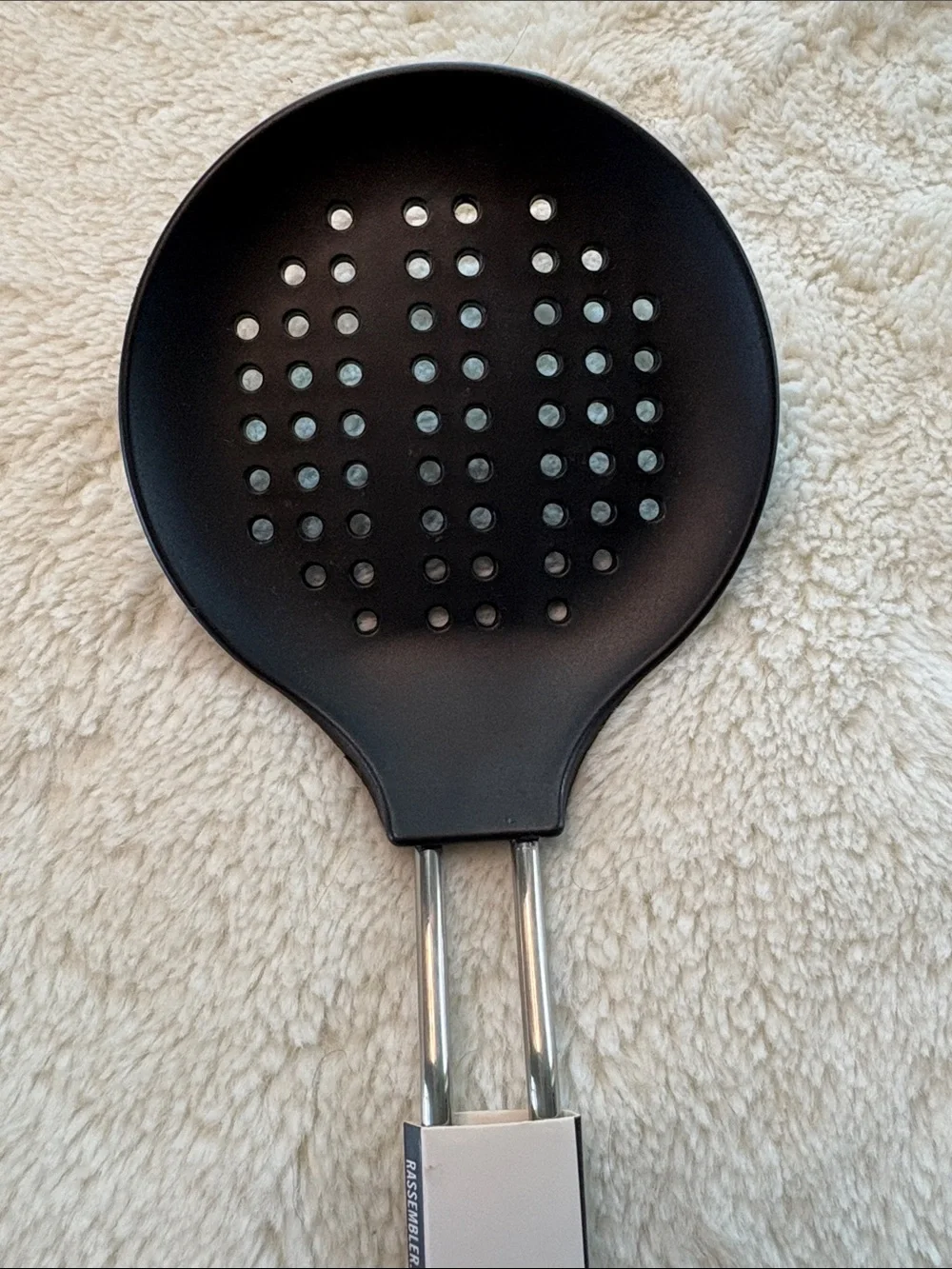Williams Sonoma Black Nylon Slotted Spoons with Stainless Handles (Set of 2)